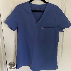 Figs blue scrub top